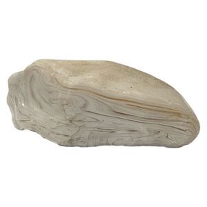 Cream Clear Swirl Art‎ Glass Cullet Slag Glass #5XL15